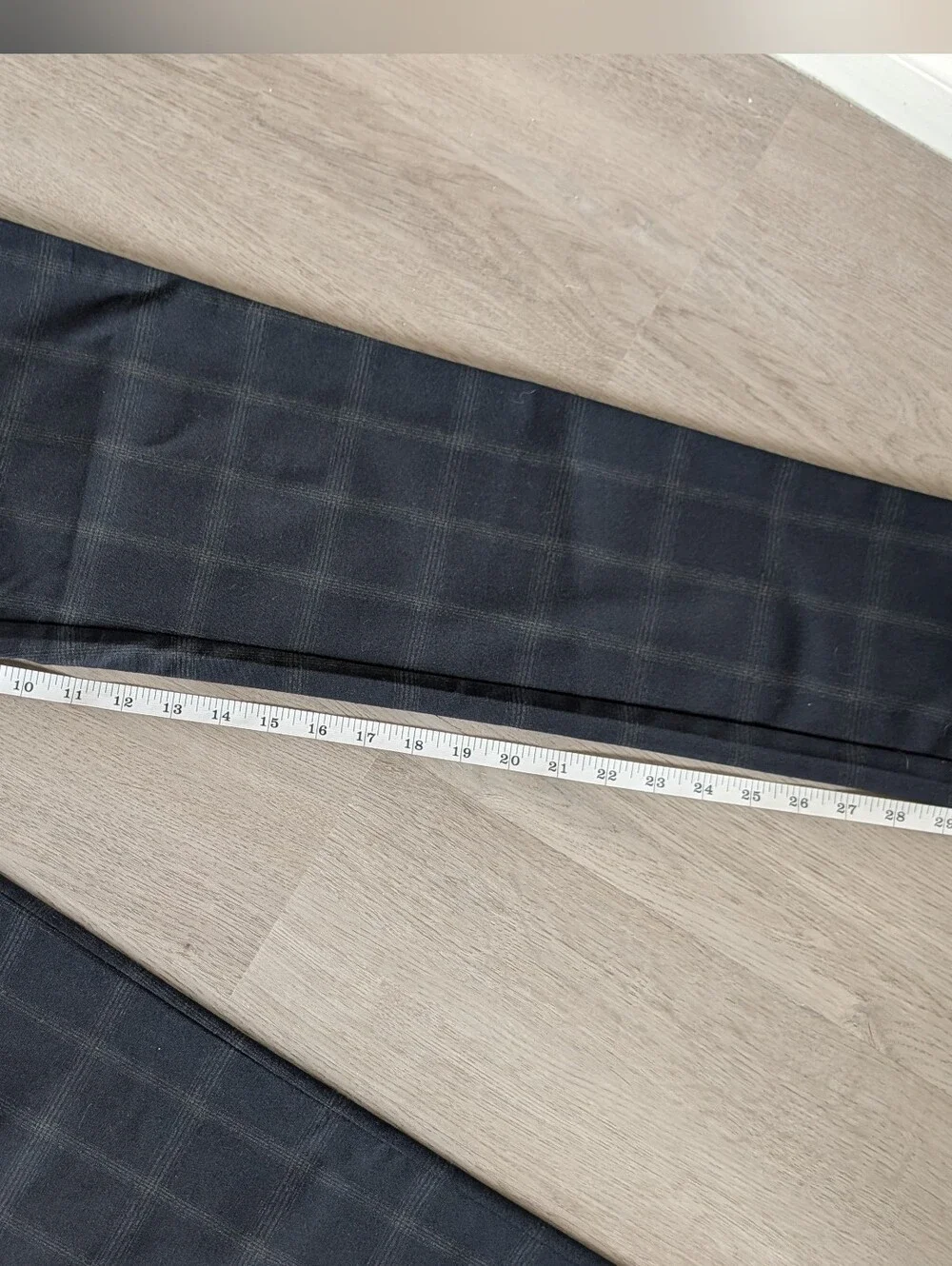 Zara Mens Black Windowpane Plaid Trousers Size M Tailored Slim Fit Office Preppy